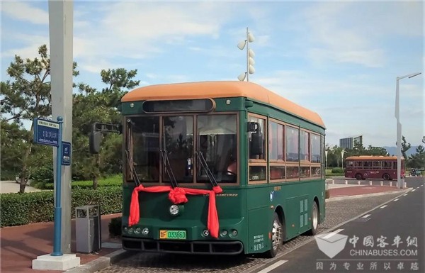 美車(chē)襯美景 銀隆新能源仿古鐺鐺車(chē)入駐煙臺(tái)(圖5)